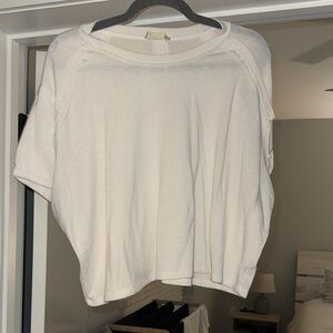 Altar'd State Cream Short Sleeve Top